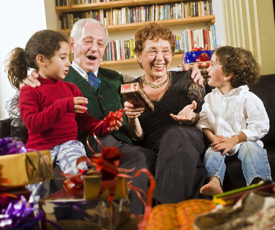 family at Christmastime