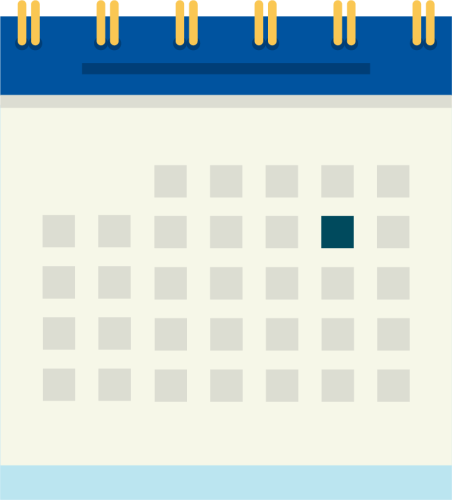 calendar highlighting one date in a month