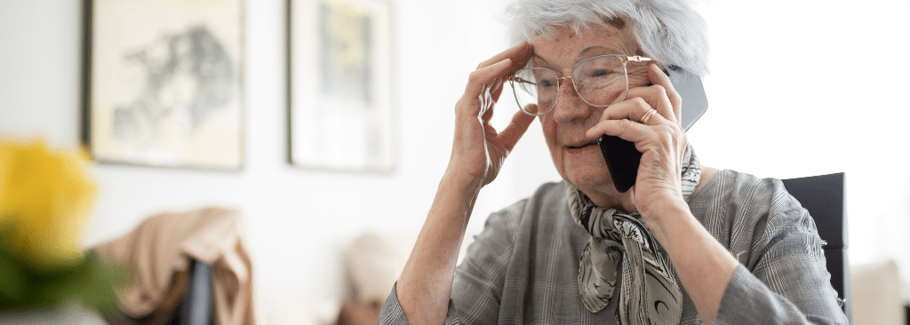 Senior woman on the phone